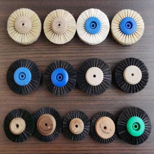 2pcs Dental Laboratory Lab Tools Materials Latch Polishing Brush Wheel Rotary Wool Goat Cotton Black Buff Dentistry Odontologia