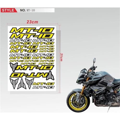 For YAMAHA MT-10 MT10 mt-10 With LOGO Motorcycle Body Sticker Reflective Waterproof Sticker Body Fuel Tank Tail Box Decals