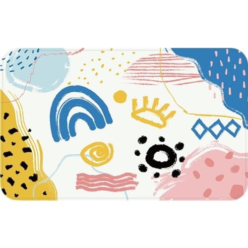 Bedroom kitchen cartoon carpet entry mat household absorbent bathroom non-slip mat thick mat 2020