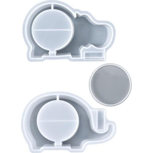 2021 New Animal Piggy Bank Resin Silicone Mold Money-saving Box Mold for Home Decoration