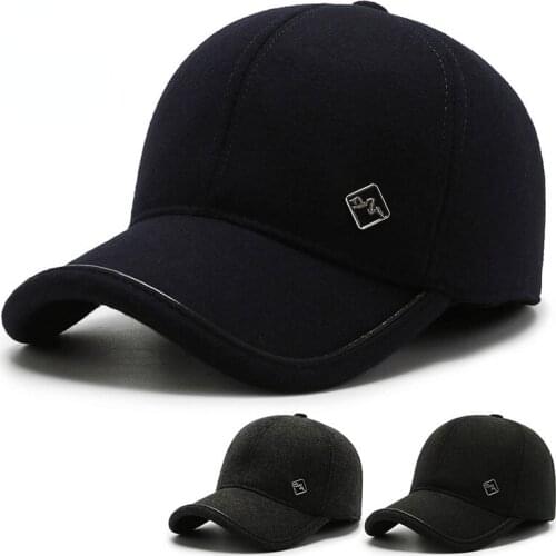 2021 New Winter Hats Korean Keep Warm Baseball Cap Woolen Old Sports Wind Thickened Baseball Caps Male Sun Hat Trucker Hat