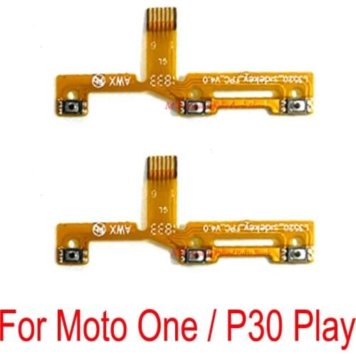 New Power ON OFF Volume Up Down Side Buttons Key Flex Cable For Motorola Moto One / P30 Play Volume Power Flex Cable Part