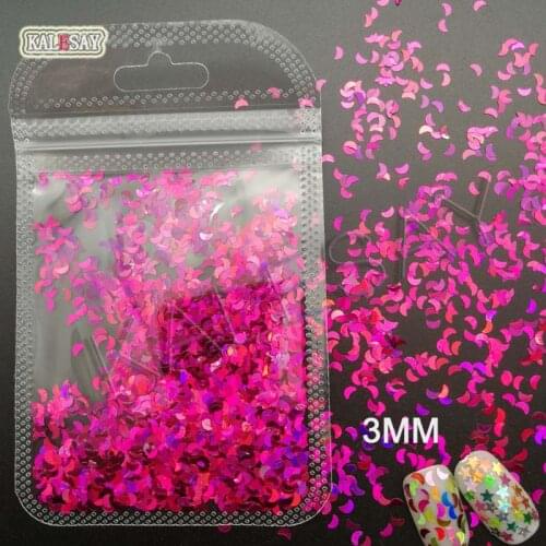 3mm Sequins PVC Flat Five-pointed Star Moon Sequin Paillettes Sewing Craft DIY Scrapbooking Nail Accessories Decorations Tips