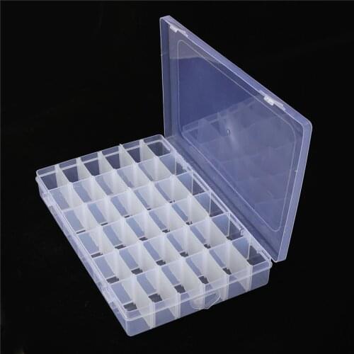 36 Grids Plastic Embroidery Floss Cross Stitch Organizer Storage Box For Floss Bobbins Beads For Storage Holder Sewing Tools