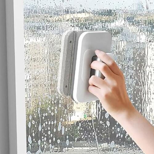 Rectangular high-altitude safety double-sided magnetic window cleaner double-sided magnetic glass wiper household cleaning tool