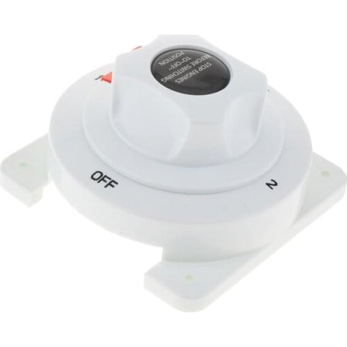 12V~24V White Dual Battery Selector Switch 3 Position for RV Boat Industrial