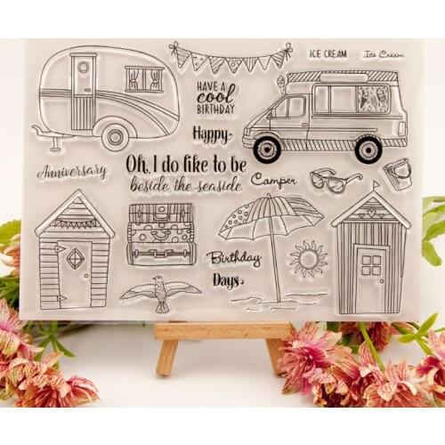Tent Tree Silicone Clear Seal Stamp DIY Scrapbooking Embossing Photo Album Decorative Paper Card Craft 85DA