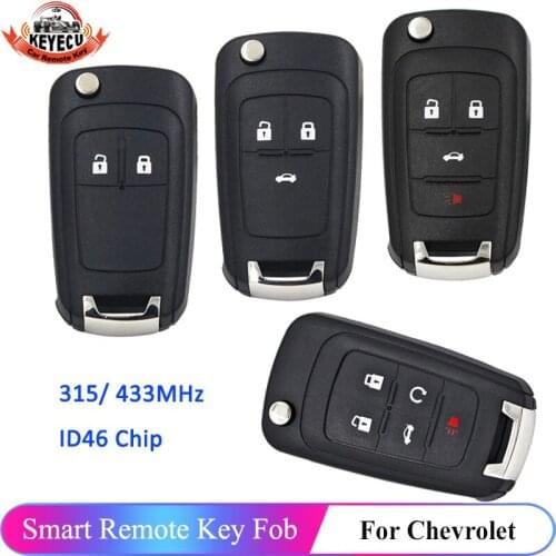 KEYECU Replacement Remote Key Fob 5Button 315MHz for Chevrolet Buick GMC -OHT01060512