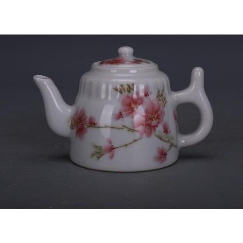 Old rare Chinese porcelain Peach teapot,#03