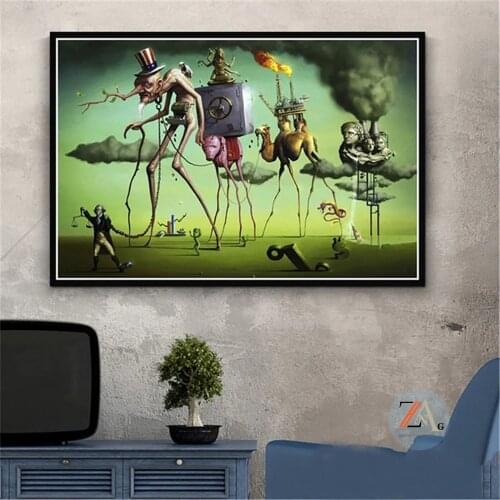 Salvador Dali surrealist wall art paints retro Quadro posters and prints living room home decor