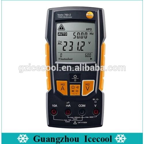 Integrated temperature adapter Testo 760 Universal test table Testo 760-2 Digital multimeter Order Nr. 0590 7602