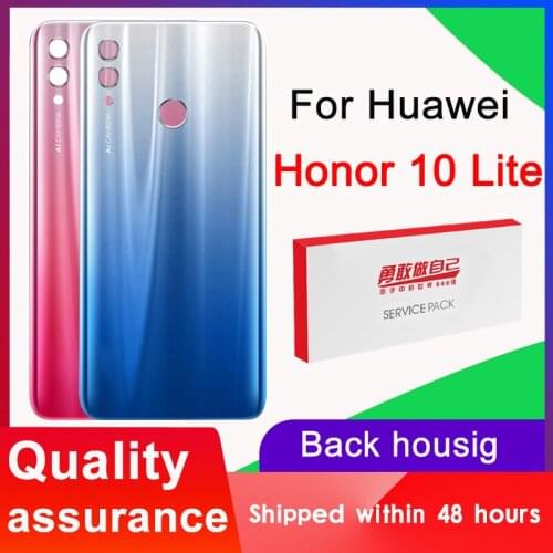 High Quality For Huawei Honor 10 Lite Back Glass Battery Cover Rear Door Housing Case Panel For Honor 10 Lite Back Glass Cover