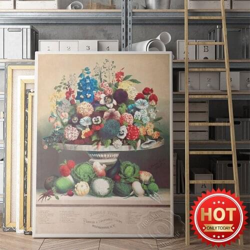 The Cleveland Museum Of Art Exhibition Poster, Anton Carl Rahn Art Works Flowers And Vegetables Canvas Painting Prints, Wall Art