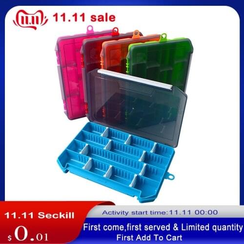 Fishing Tackle Box Storage Trays with Removable Dividers Fishing Lures Hooks Accessories Storage Organizer Box