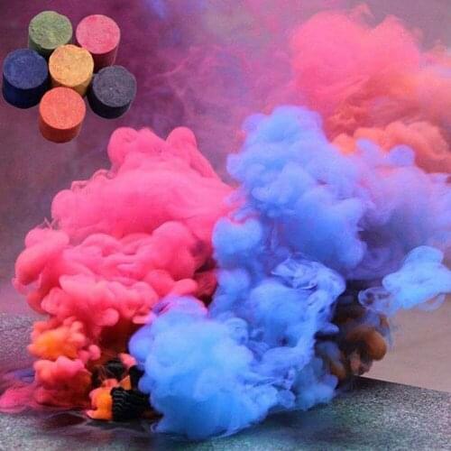 1set Smoke Cake Colorful Effect Show Round Bomb Studio Photography Aid Tool 6 Colors Light Fog Smoke Cake Maker (Random Color)