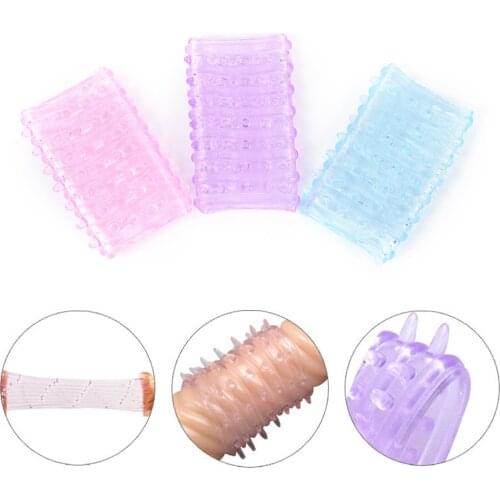 1PCS Silicone Cock Rings Adult Sex Toys For Men Reusable Condoms Time Delay Crystal Penis Rings Male Penis Extension Sleeves