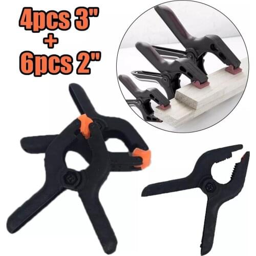 10pcs A-type Clamp Set 2/3 Inch Craft Woodworking Micro Grip Clips Spring Clamps