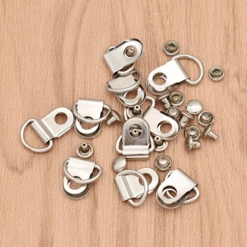 10pcs Metal D-ring Buckle Buttons For DIY Handmade Craft Garment Bag Shoes Decoration Supplies Accessories