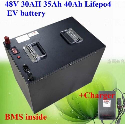 48V 30AH 35Ah 40Ah 51.2v 52v LiFePo4 2000W Lithium tricycle ebike Battery scooter solar storage UPS 50A BMS + 5A Charger