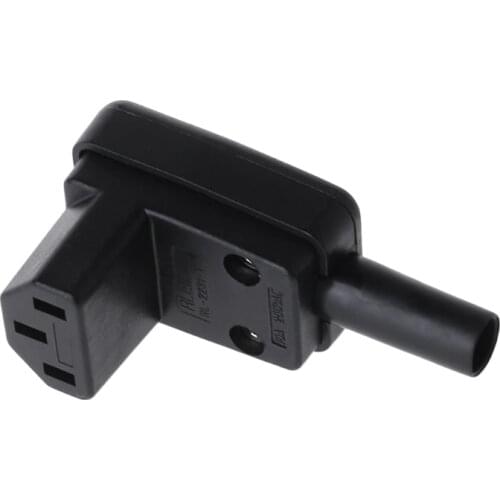 90 Degree Angled IEC 320 C13 Female Plug AC 10A 250V Power Cord Cable Connector U4LD