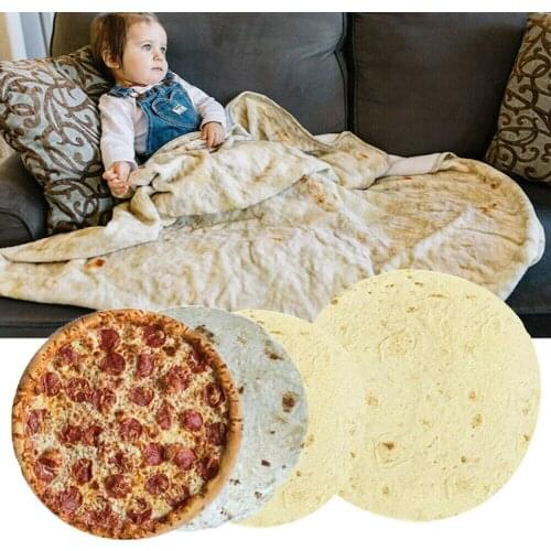 Burrito Carpets Throw Tortilla Texture Soft Fleece Super Bed Sofa Bedding Throw