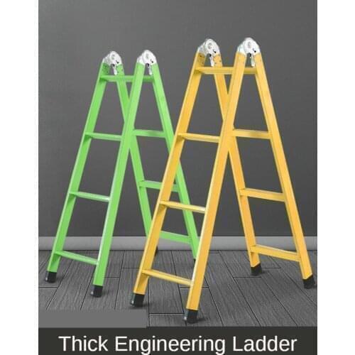 Household Thickened Telescopic Step Ladder Multi-Functional Portable 3M 4M Stair Double Engineering Folding Ladder Step Ladder