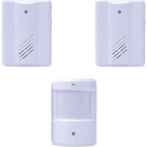 Digital Wireless Doorbell Driveway Garage Motion Sensor Alarm Infrared Wireless Alarm System with Mount Door Bell