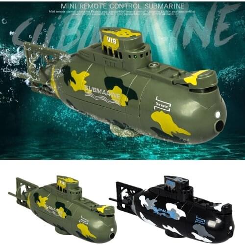 Electric Mini RC Submarine High Speed Motor Remote Control Model Children Toys Boat For Kids Boy Underwater Submarine Drone