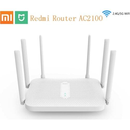 Xiaomi Redmi AC2100 Router Gigabit Dual-Band Wireless Router Wifi Repeater with 6 High Gain Antennas Wider Coverage Easy setup