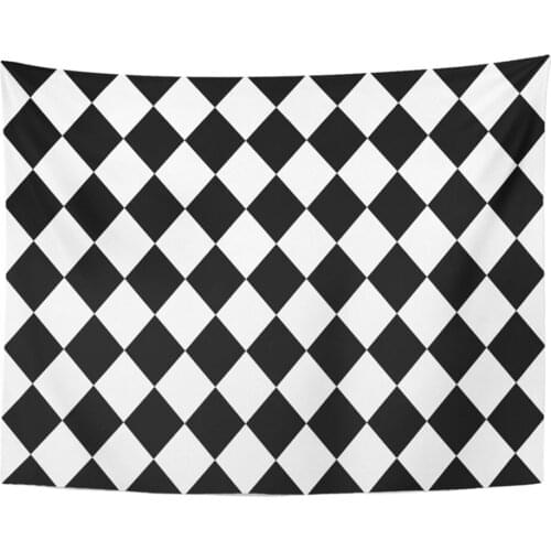 Mandala 60"x80" Tapestry Home Decor Harlequin Black and White Pattern Halloween Abstract Baby Bathroom Checkerboard Tapestries