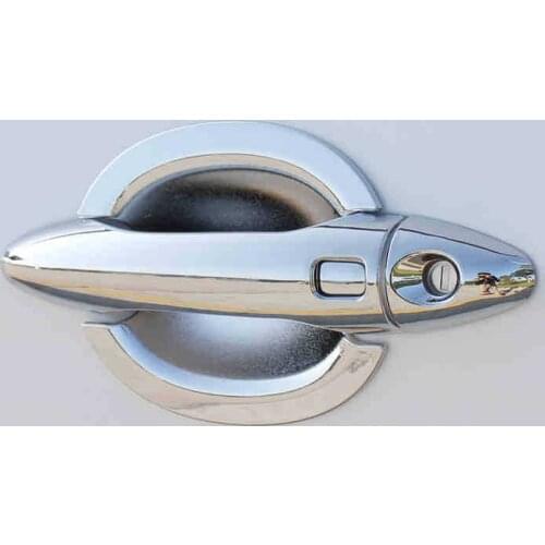 ABS Chrome Car Door Handle Cover Trim With Smart Entry Buttons For KIA K2 RIO Sedan 2011 2012 2013 2014 2015 Auto Car-Styling