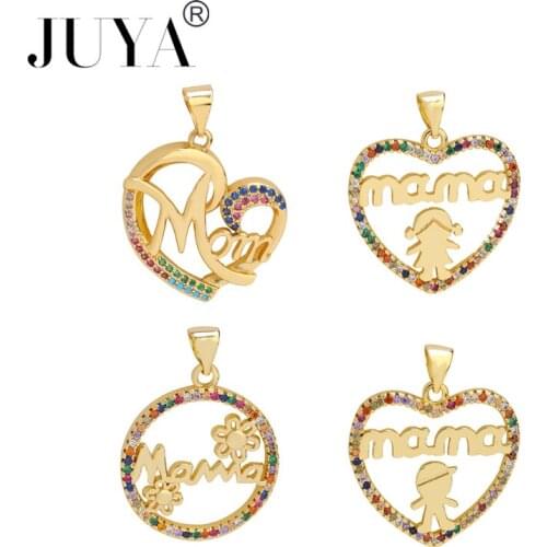 JUYA 5 Pcs Luxury Copper Pendant Bases For Necklaces Making Real Gold Plating Necklaces Charm Pendants Handmade Jewelry Findings