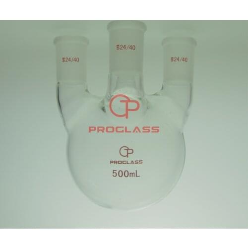 Straight 4 Necks Round Bottom Flask 500mL,24/40 Joints
