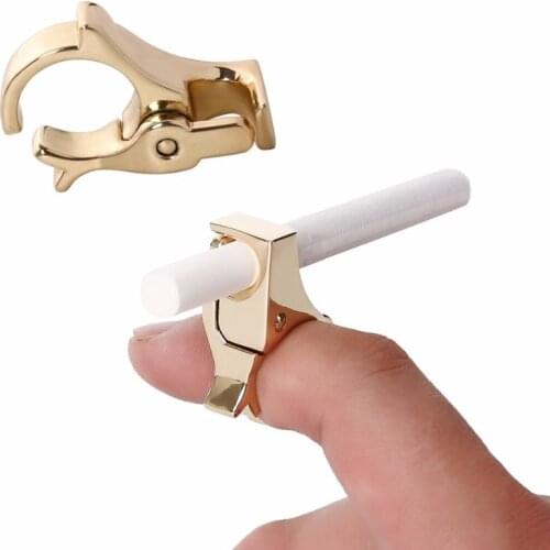 Alloy Ring Cigarette Clip Durable Regular Smoking Smoker Accessories Portable Finger Hand Rack Cigarette Holder Ring Decoration