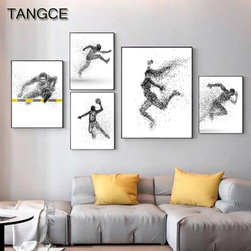 Creative Sports Competition Canvas Painting Running Man Poster Print Fashion Nordic Wall Art Pictures for Living Room Bedroom