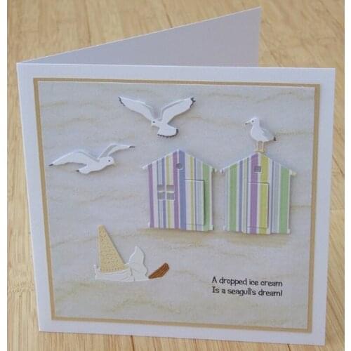 Bamboo Little House Shape Metal Cutting Dies Stencil Scrapbook Album Embossing For Gift Card Making Handcrafts Decor