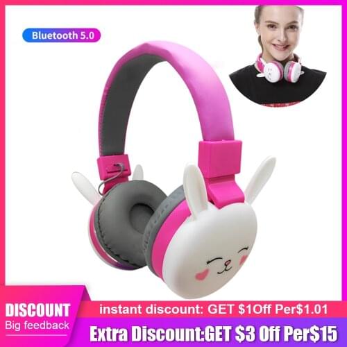 Cute animal series wireless bluetooth headphones quality card headset girl Casco musical game headset child gift with gift box