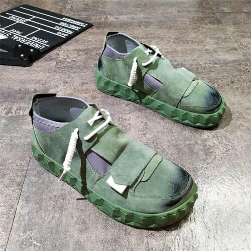 Mens shoes one pedal lazy shoes casual big head Leather Soft Lightweight Casual Moccasins Men Shoes Classic outdoor Breathable