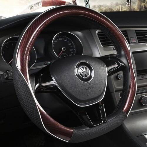 New D Shape Steering Wheel Cover for VW Golf 7 Polo 2014-2019 Scirocco Jetta 6 2017-2019 Santana 2016-2018 Auto Accesorioss
