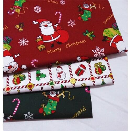 Printed Christmas Cotton Fabric Cotton Quilting Fabric for DIY Sewing Bed Sheet Dress making cotton fabric