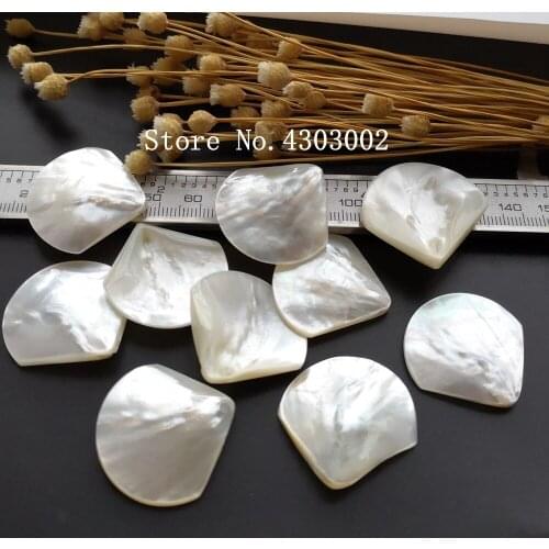 100pcs/lot 30mm Natural Fan Teardrop Mother of Pearl shell for DIY Jewelry Drop MOP Pearl shell For Earrings