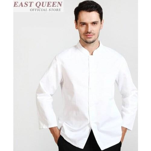 Work wear uniform chinese waiter unifor chef jacket cooking apron uniform cook solid work wear uniforms chef clothing FF628 A