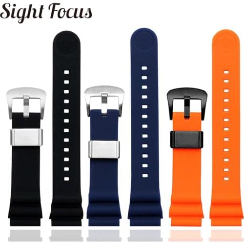 20mm 22mm Diver Silicone Rubber Watch Strap for Seiko Prospex SKX007 Tuna Sumo Turtle Watchband Metal Keeper Watch Band Bracelet