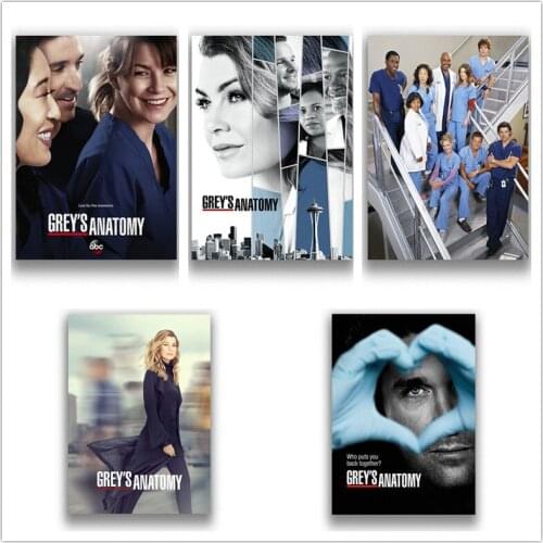 Greys Anatomy Wall Stickers White Coated Paper Prints Home Decoration Livingroom Bedroom Bar Home