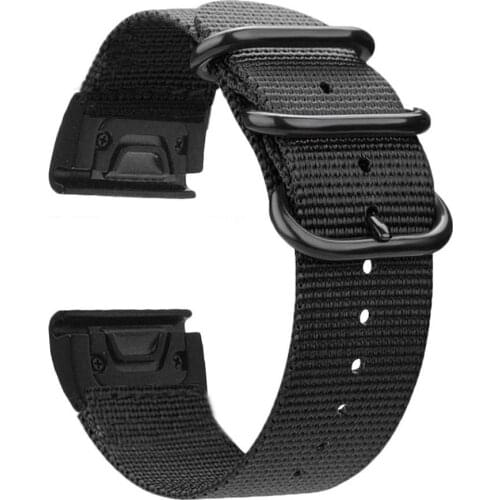 Sport Woven Nylon Watch Band for Garmin Forerunner Fenix 5 5X 5S Quick Install Metal Watch Band Fashion 20mm 22mm 26mm Band