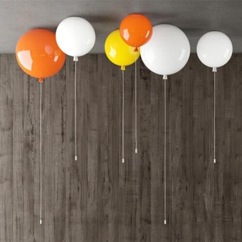 Dia 30cm Multi Color Ballon Ceiling Lights Plastic Lamp For Kids Children Bedside Bedroom Lighting Fixturess Lustres CL112