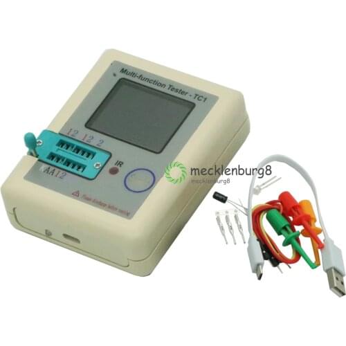 Transistor Tester TFT TC-1 Diode Triode Capacitance Meter LCR ESR Meter NPN PNP MOSFET IR Multifunction Tester Multimeter