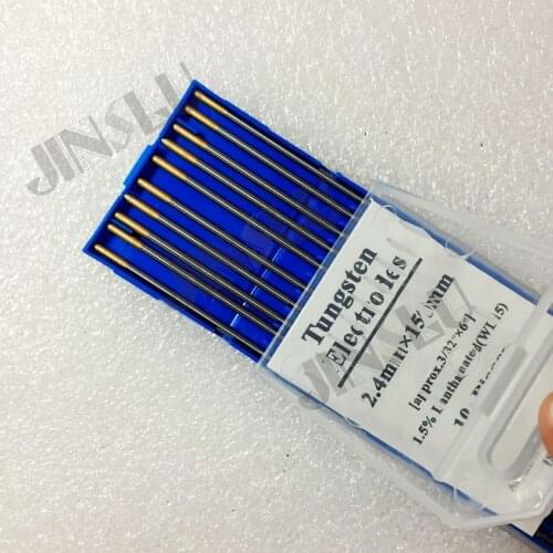 1.5% gold tip WL15 Lanthanated tungstern electrode 2.4mm 10PCS for TIG welding