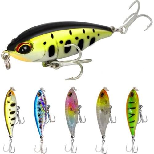 High Quality Luya Bait Chubby 4.5CM / 3.5g Freshwater Sea Fishing Simulation Hard Bait Fishing Bait Blood Trough Hook