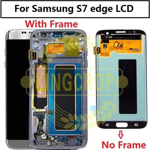 For SAMSUNG GALAXY S7 EDGE G935 G935F LCD with frame Display Touch Screen Digitizer Assembly 5.5" For Samsung S7 Edge G935F LCD